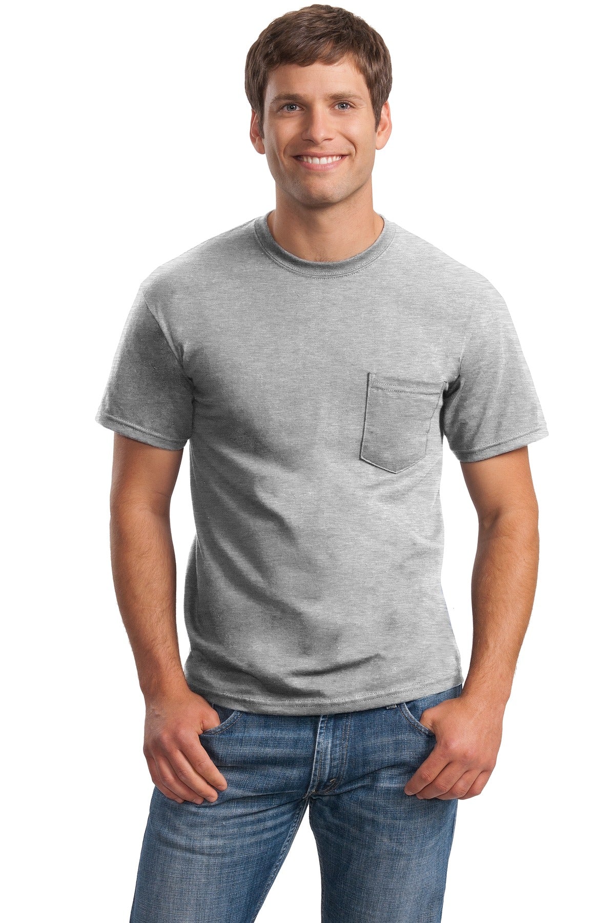 Gildan - Ultra Cotton 100% US Cotton T-Shirt with Pocket.  2300