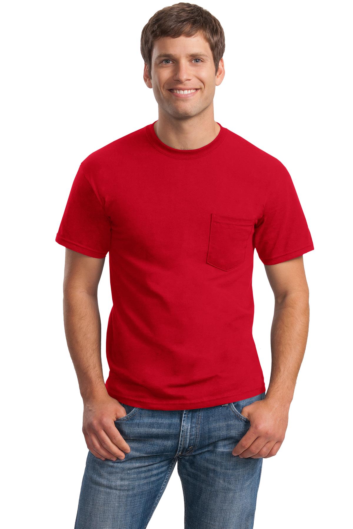 Gildan - Ultra Cotton 100% US Cotton T-Shirt with Pocket.  2300