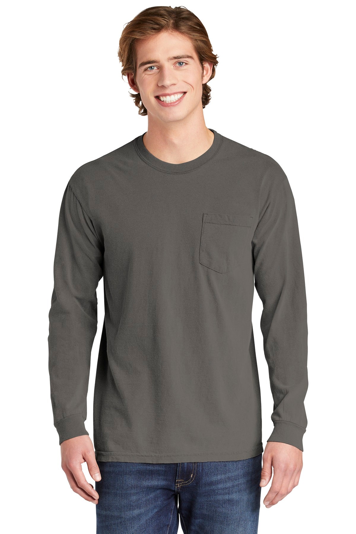 COMFORT COLORS  Heavyweight Ring Spun Long Sleeve Pocket Tee. 4410