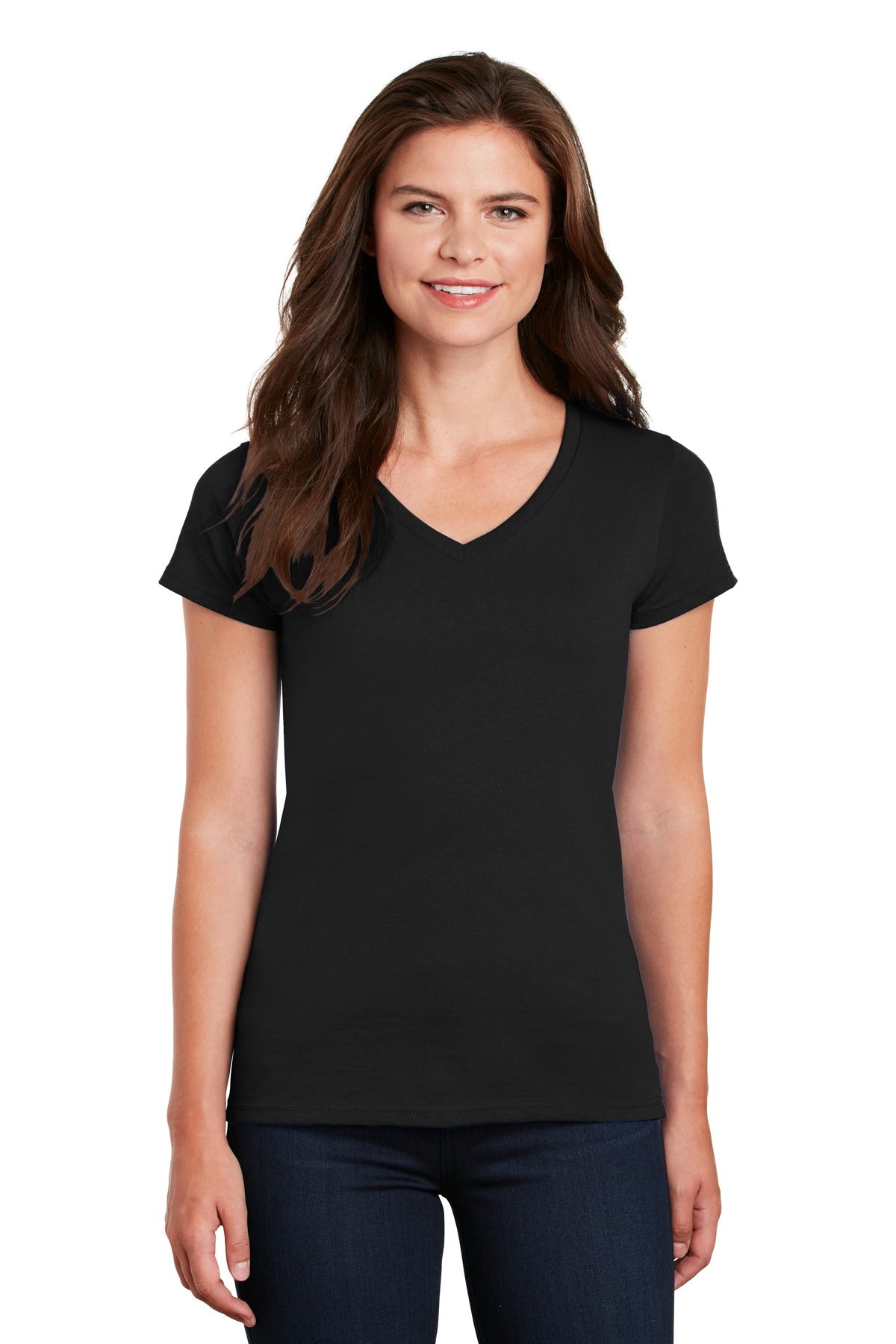 Gildan Ladies Heavy Cotton‚Ñ¢ 100% Cotton V-Neck T-Shirt. 5V00L