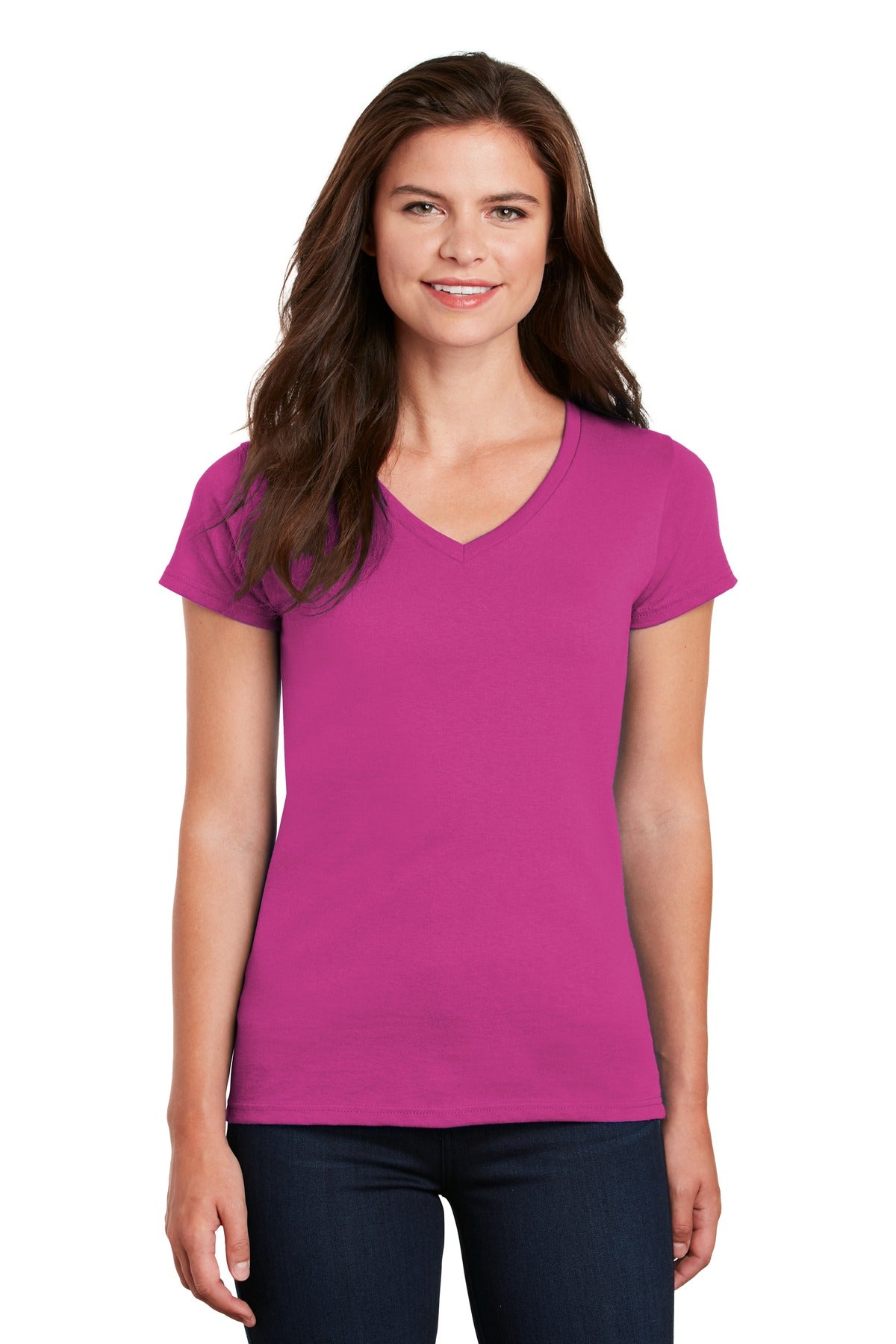 Gildan Ladies Heavy Cotton‚Ñ¢ 100% Cotton V-Neck T-Shirt. 5V00L