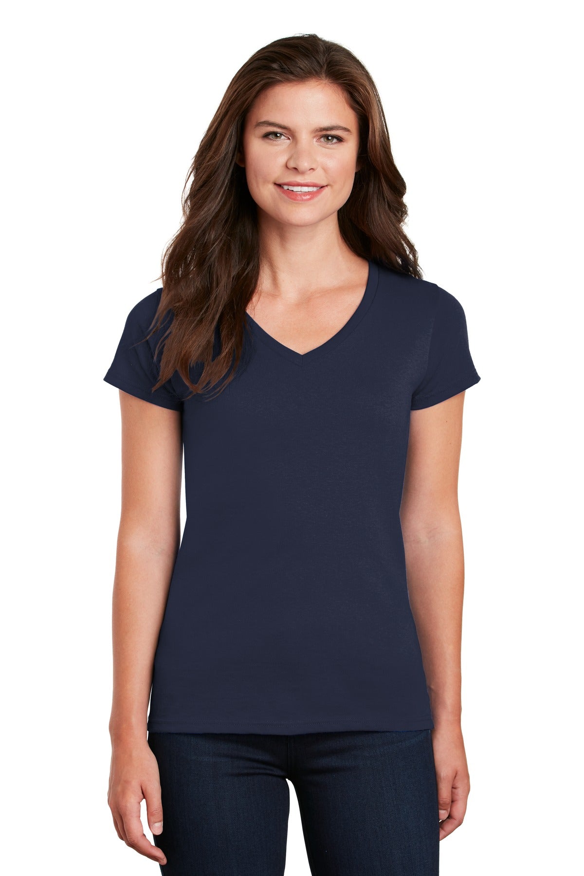 Gildan Ladies Heavy Cotton‚Ñ¢ 100% Cotton V-Neck T-Shirt. 5V00L