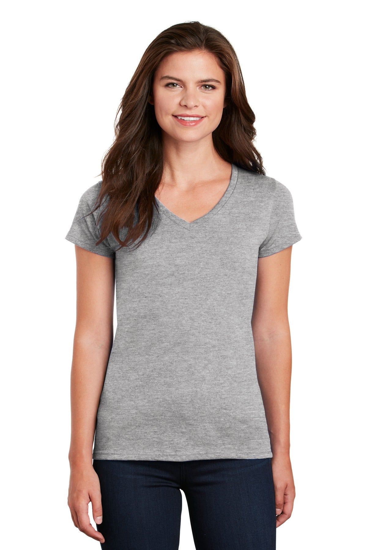 Gildan Ladies Heavy Cotton‚Ñ¢ 100% Cotton V-Neck T-Shirt. 5V00L