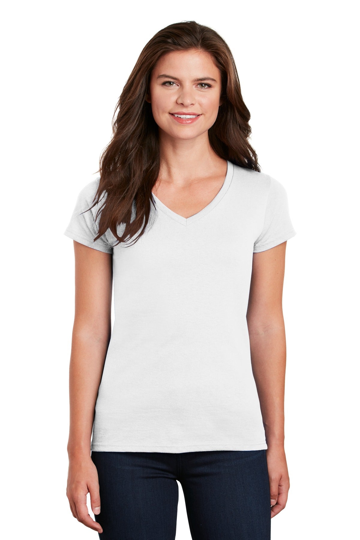 Gildan Ladies Heavy Cotton‚Ñ¢ 100% Cotton V-Neck T-Shirt. 5V00L