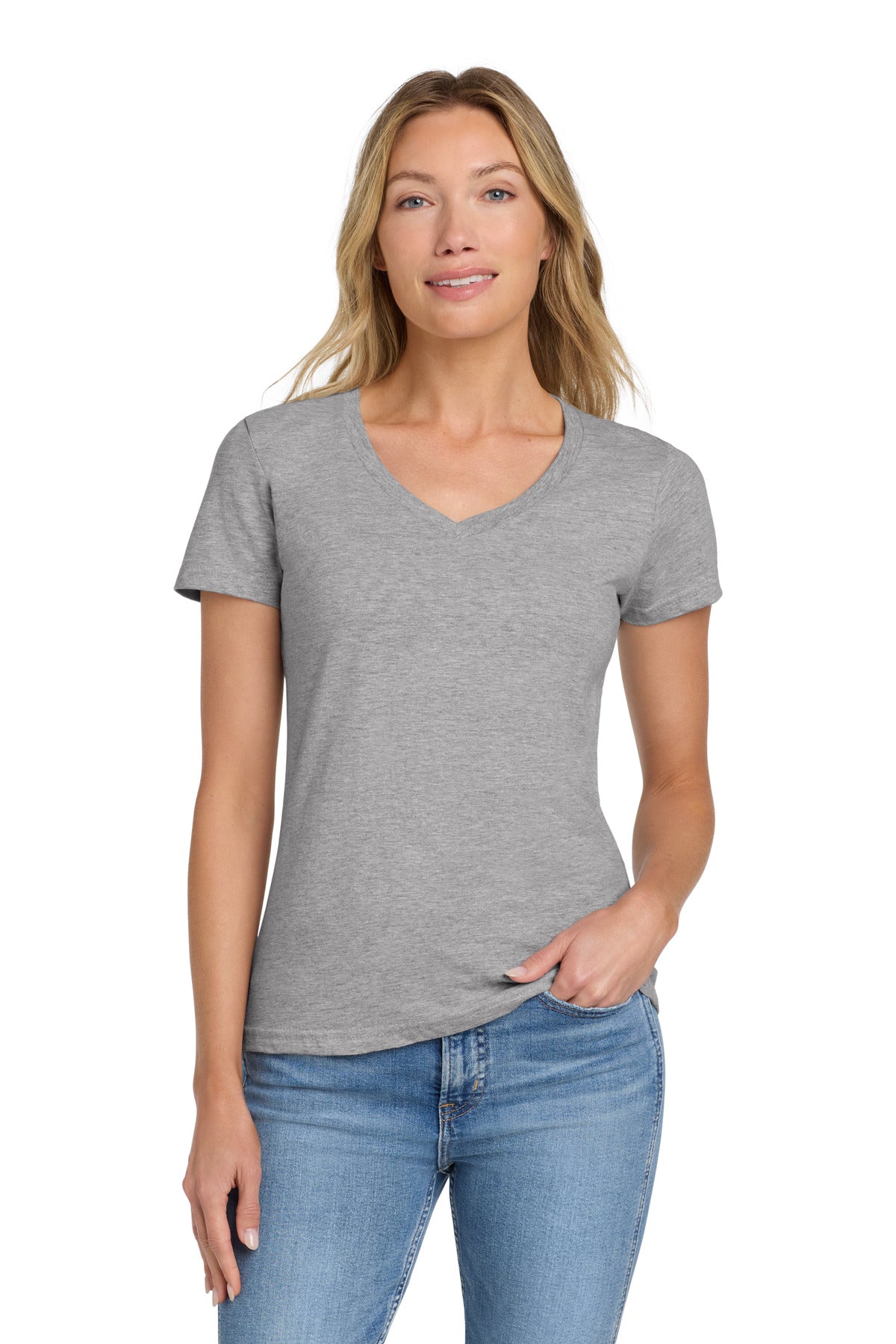 Gildan Softstyle Ladies Fit V-Neck T-Shirt. 64V00L