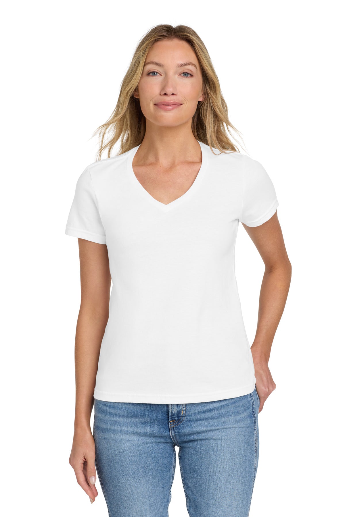 Gildan Softstyle Ladies Fit V-Neck T-Shirt. 64V00L