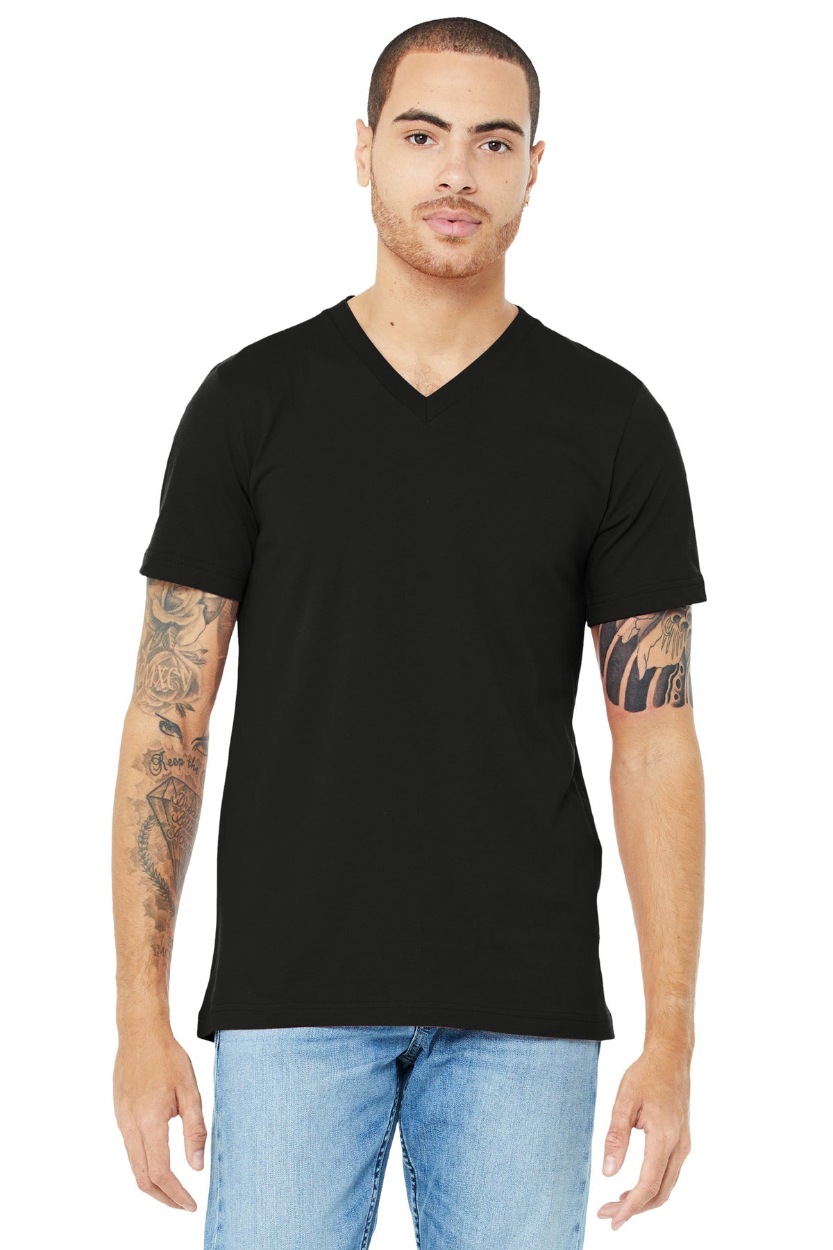 BELLA+CANVAS  Unisex Jersey Short Sleeve V-Neck Tee. BC3005