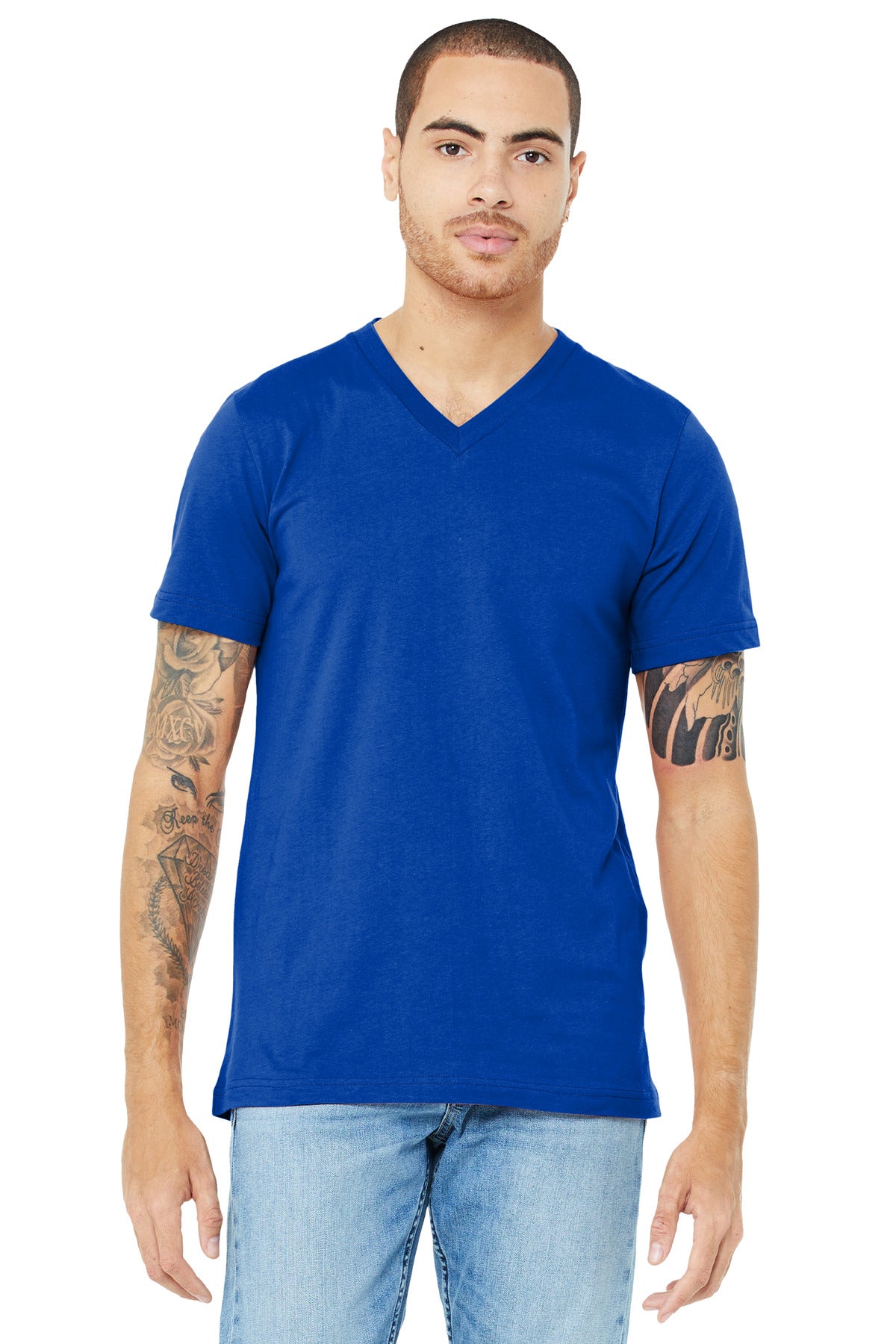 BELLA+CANVAS  Unisex Jersey Short Sleeve V-Neck Tee. BC3005