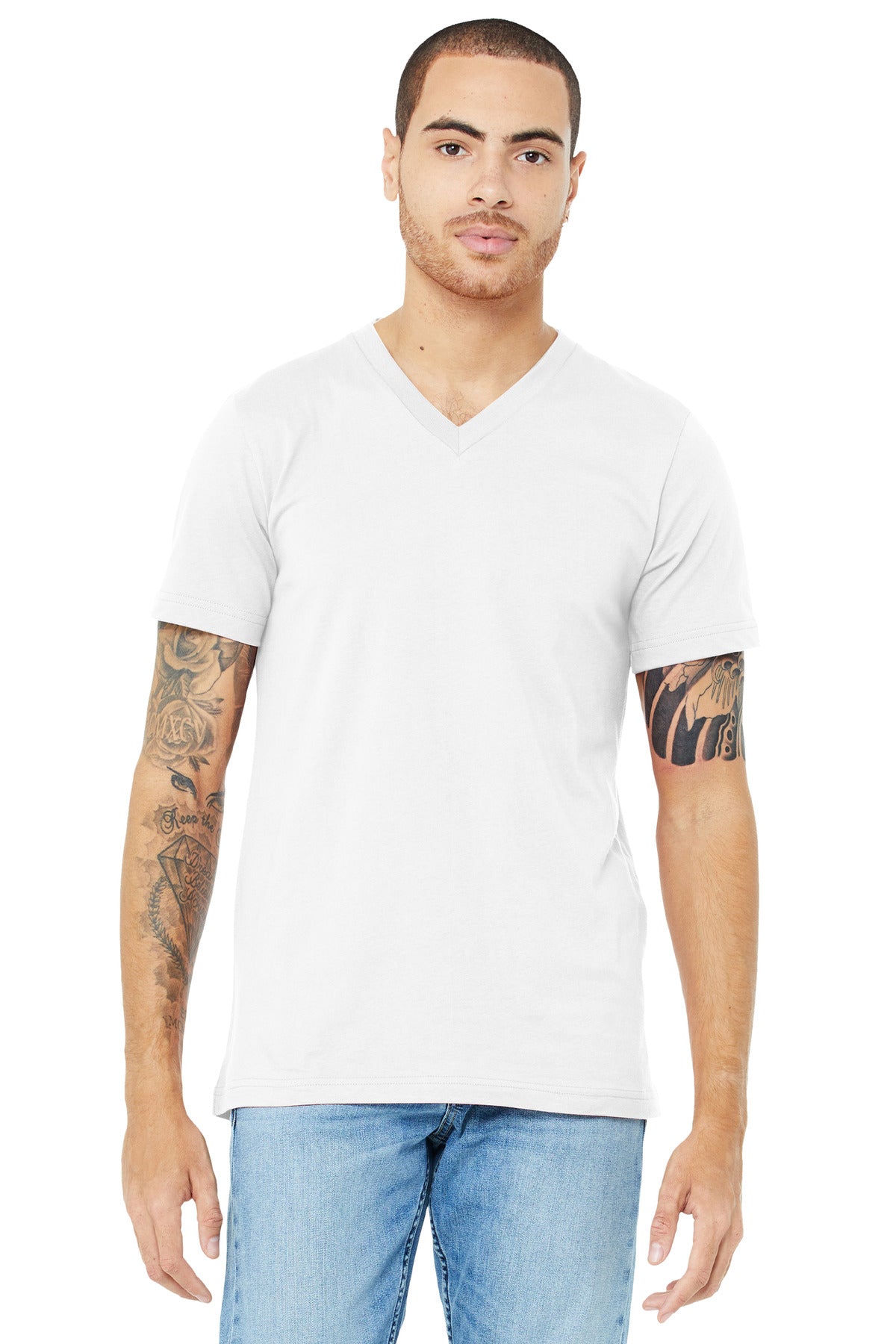 BELLA+CANVAS  Unisex Jersey Short Sleeve V-Neck Tee. BC3005