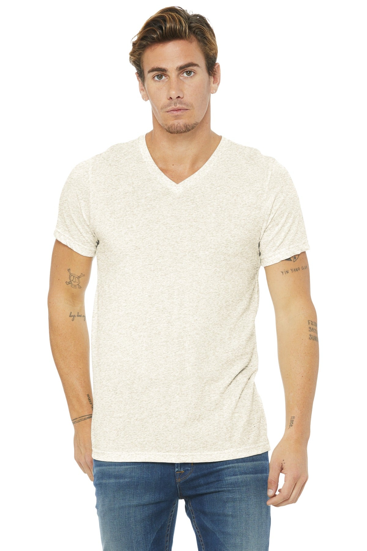 BELLA+CANVAS  Unisex Triblend Short Sleeve V-Neck Te. BC3415