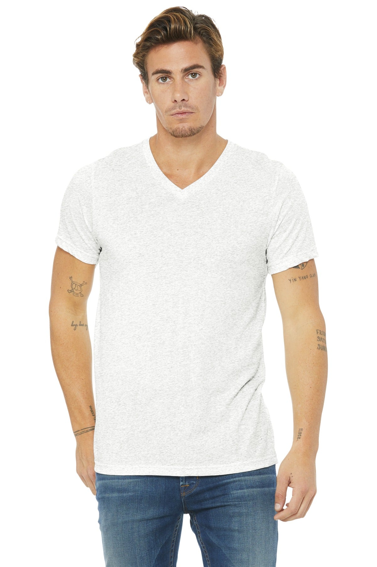 BELLA+CANVAS  Unisex Triblend Short Sleeve V-Neck Te. BC3415