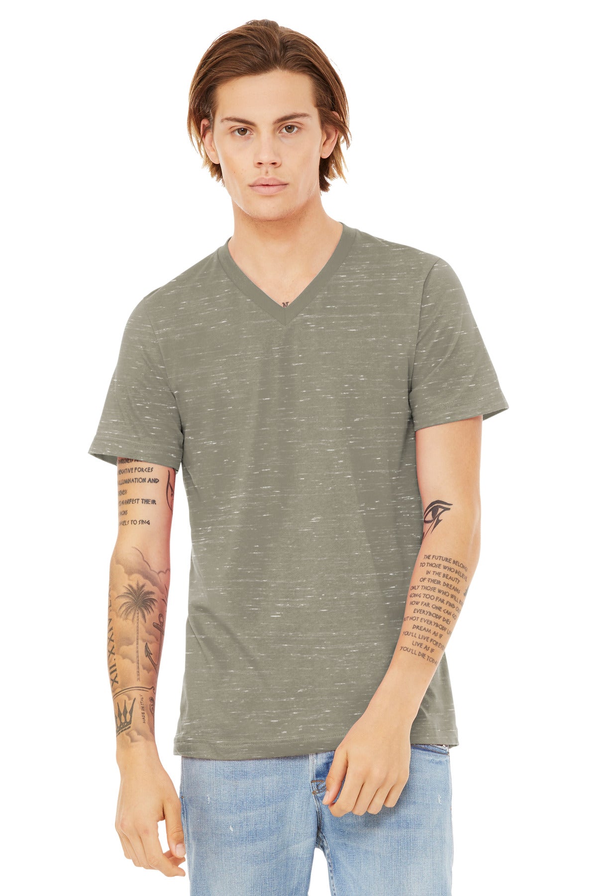 BELLA+CANVAS Unisex Textured Jersey V-Neck Tee BC3655