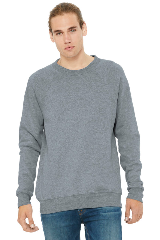 BELLA+CANVAS  Unisex Sponge Fleece Raglan Sweatshirt. BC3901