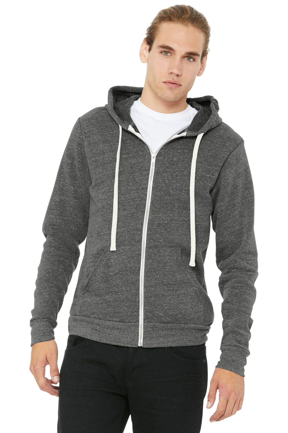 BELLA+CANVAS  Unisex Triblend Sponge Fleece Full-Zip Hoodie. BC3909