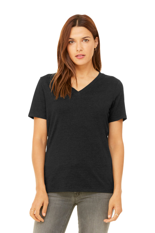 BELLA+CANVAS Women's Relaxed Heather CVC V-Neck Tee BC6405CVC