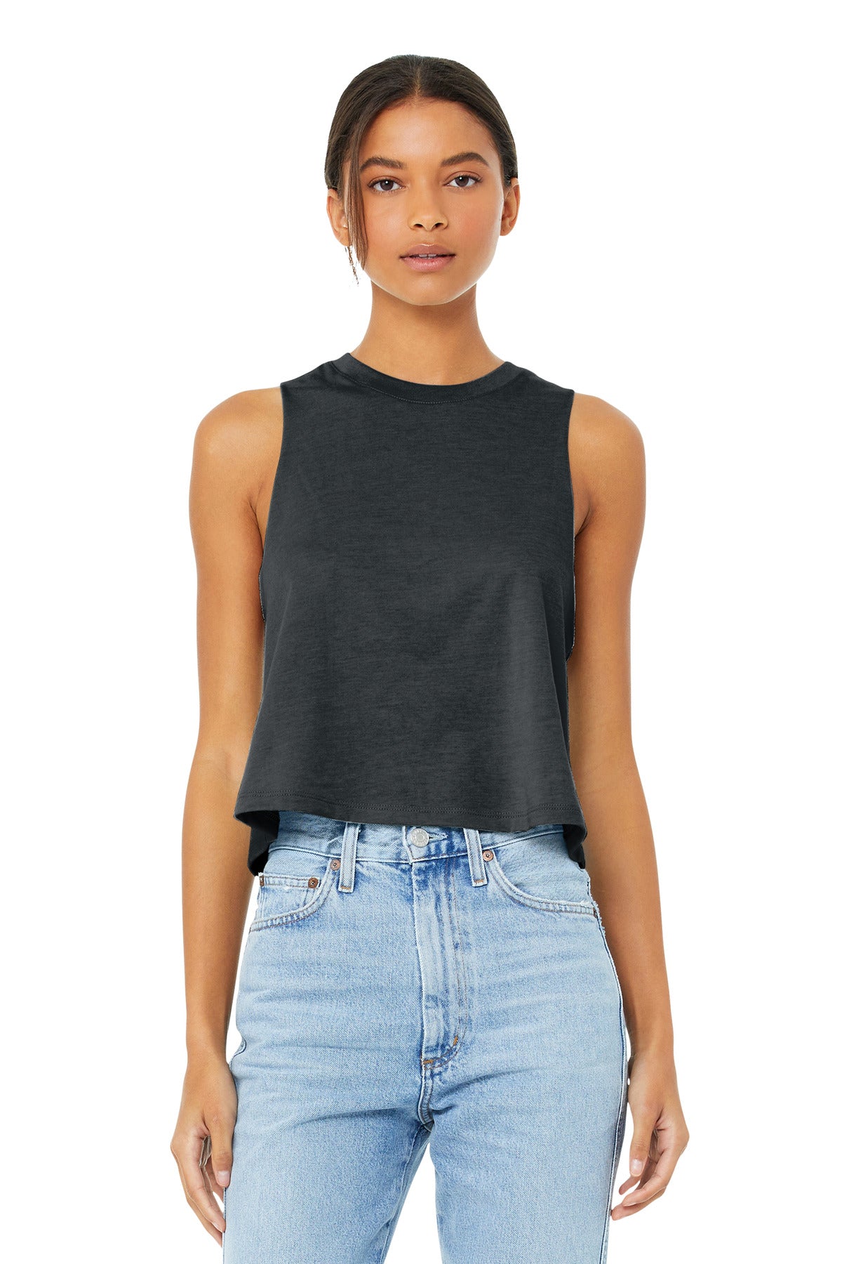 BELLA+CANVAS  Women's Racerback Cropped Tank. BC6682