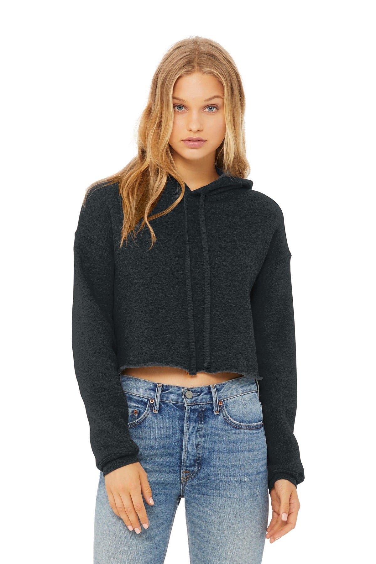 BELLA+CANVAS  Women's Sponge Fleece Cropped Fleece Hoodie. BC7502