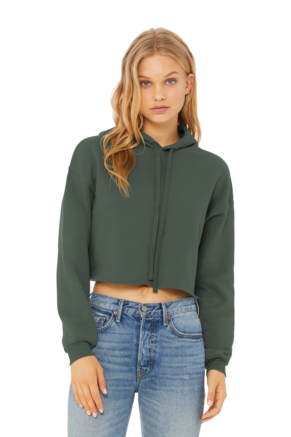 BELLA+CANVAS  Women's Sponge Fleece Cropped Fleece Hoodie. BC7502