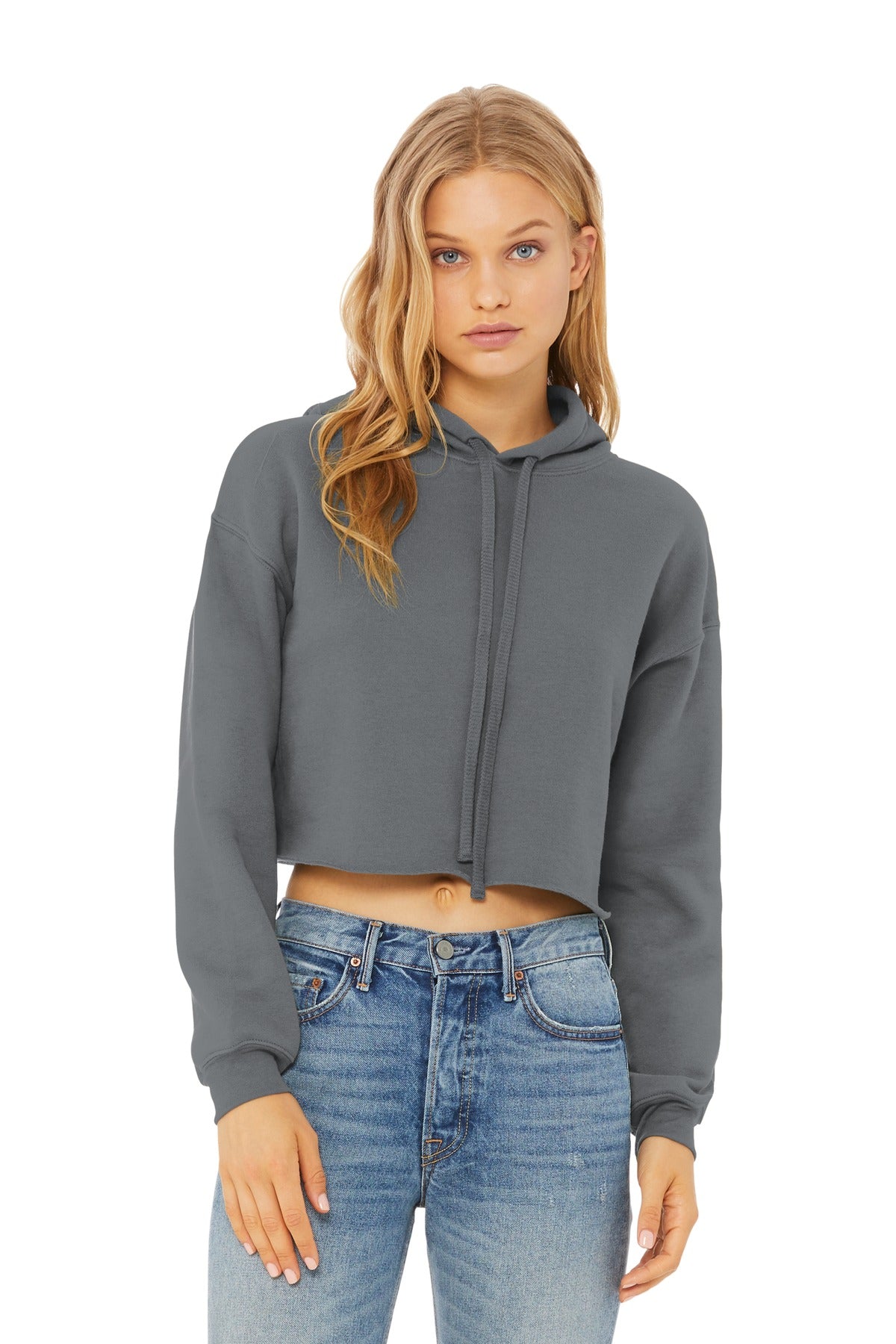 BELLA+CANVAS  Women's Sponge Fleece Cropped Fleece Hoodie. BC7502