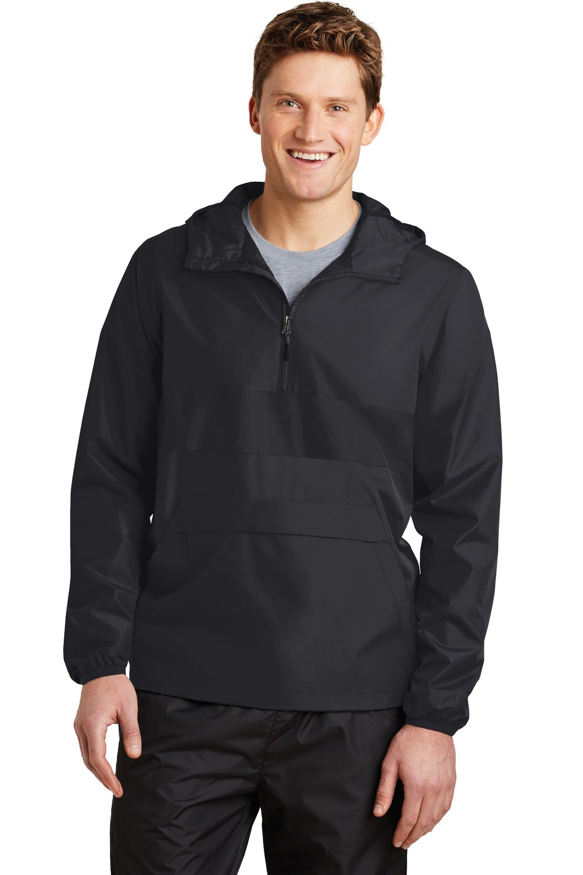 Sport-Tek Zipped Pocket Anorak. JST65