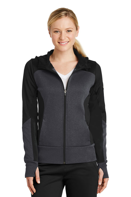 Sport-Tek Ladies Tech Fleece Colorblock Full-Zip Hooded Jacket. LST245