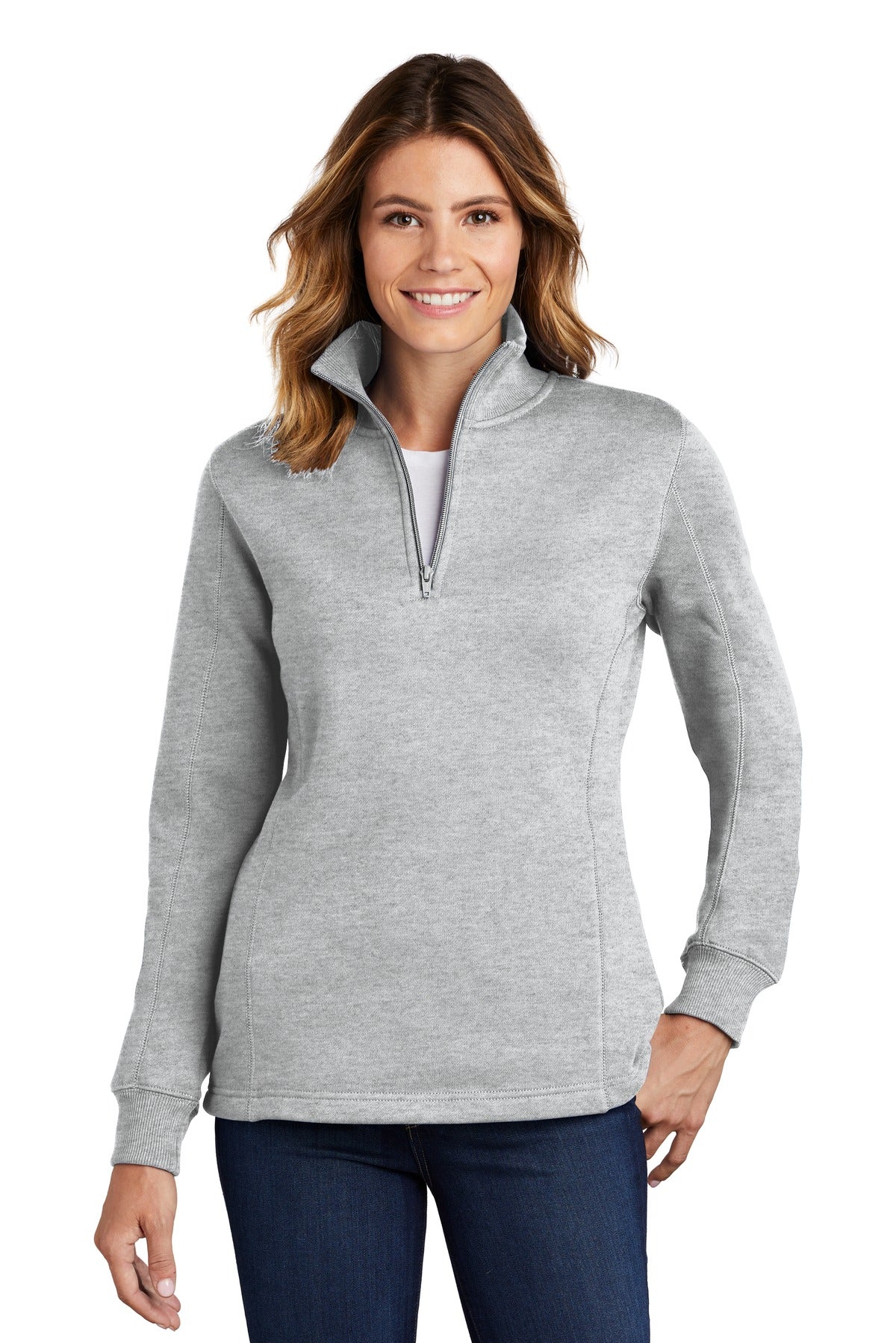 Sport-Tek Ladies 1/4-Zip Sweatshirt. LST253