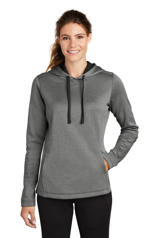 Sport-Tek  Ladies PosiCharge  Sport-Wick  Heather Fleece Hooded Pullover. LST264