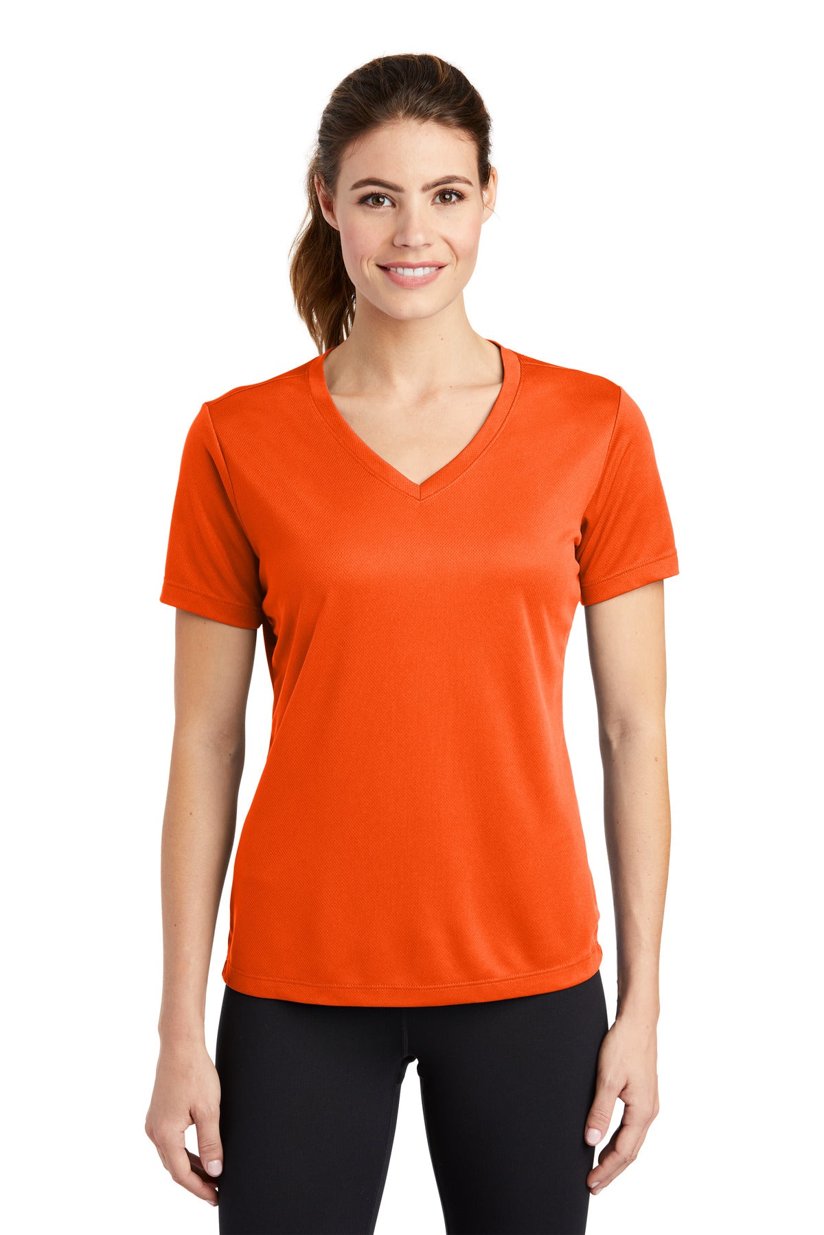 Sport-Tek Ladies PosiCharge RacerMesh V-Neck Tee. LST340