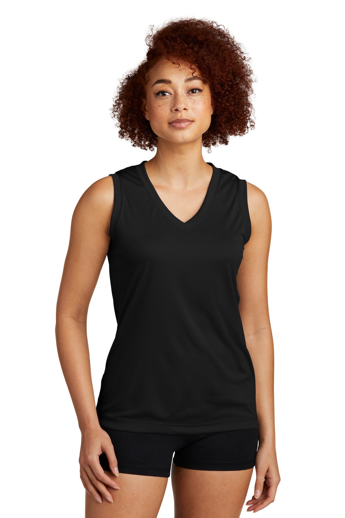 Sport-Tek Ladies Sleeveless PosiCharge Competitor‚Ñ¢ V-Neck Tee. LST352