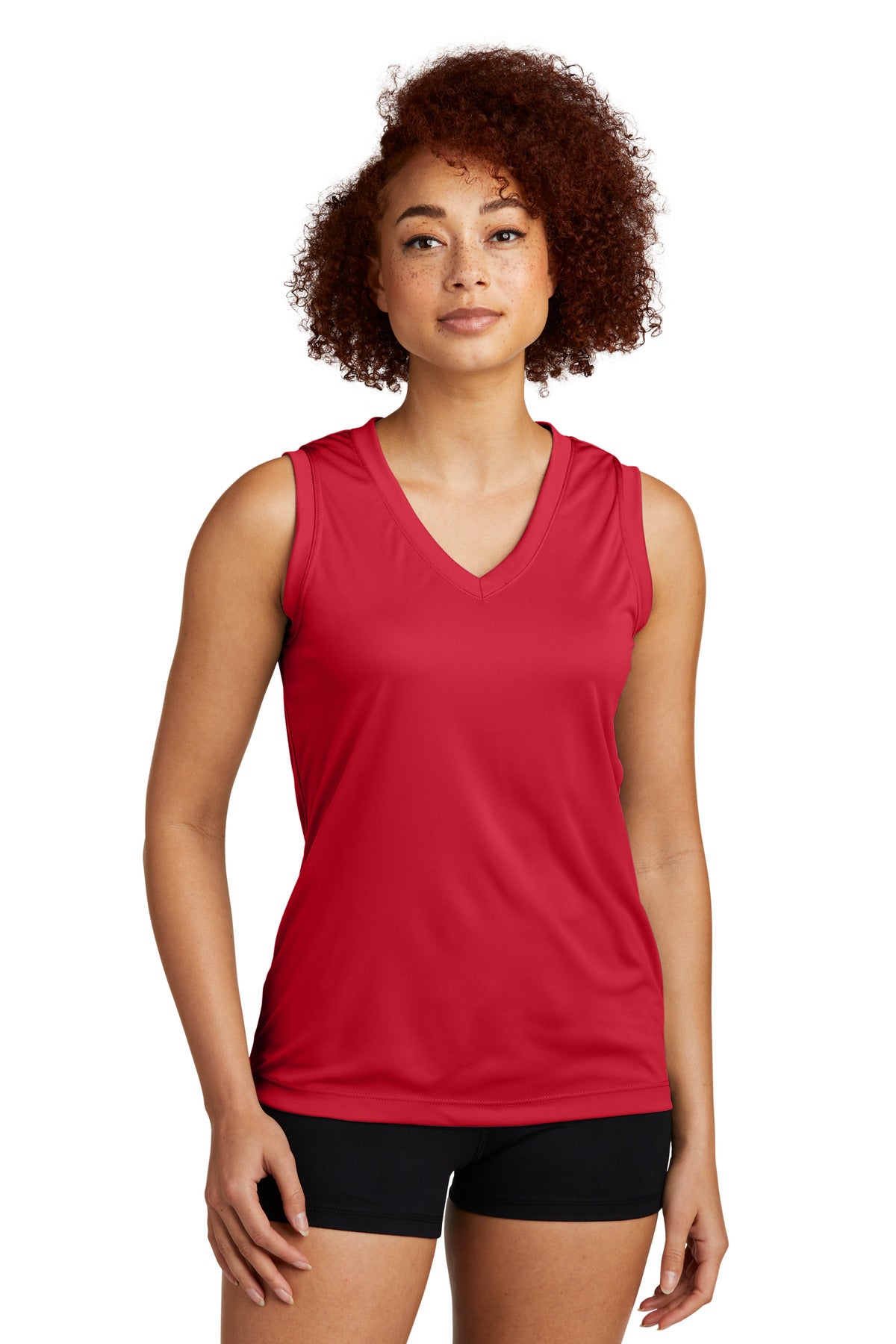 Sport-Tek Ladies Sleeveless PosiCharge Competitor‚Ñ¢ V-Neck Tee. LST352