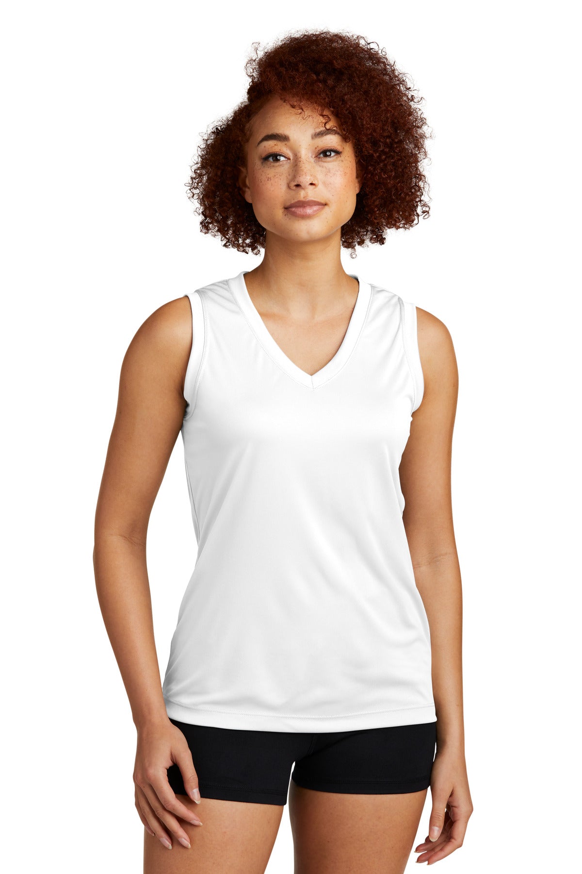 Sport-Tek Ladies Sleeveless PosiCharge Competitor‚Ñ¢ V-Neck Tee. LST352