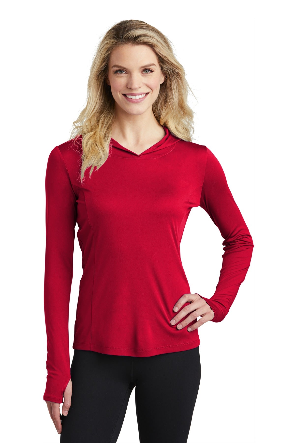 Sport-Tek  Ladies PosiCharge  Competitor ‚Ñ¢ Hooded Pullover. LST358