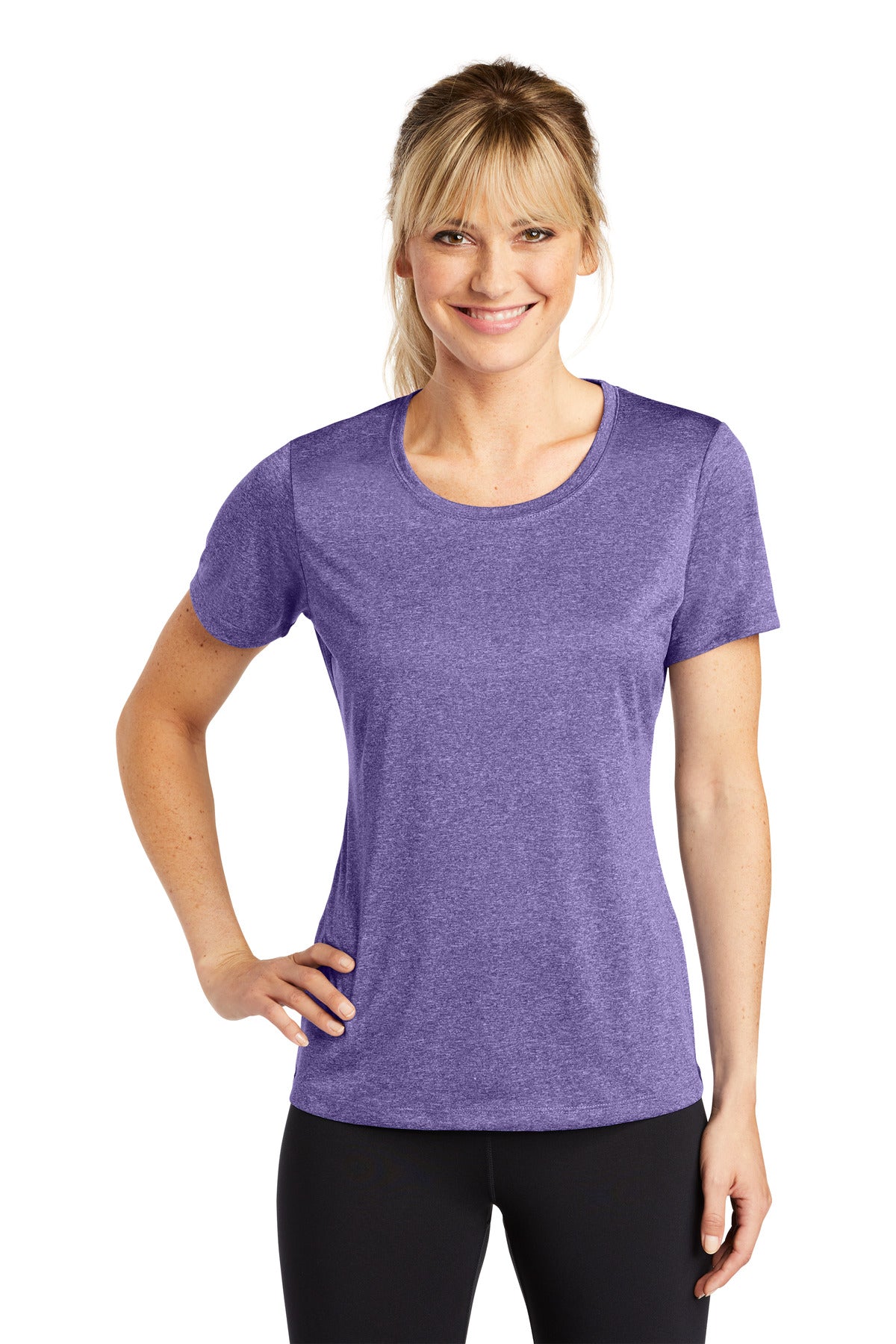 Sport-Tek Ladies Heather Contender‚Ñ¢ Scoop Neck Tee. LST360