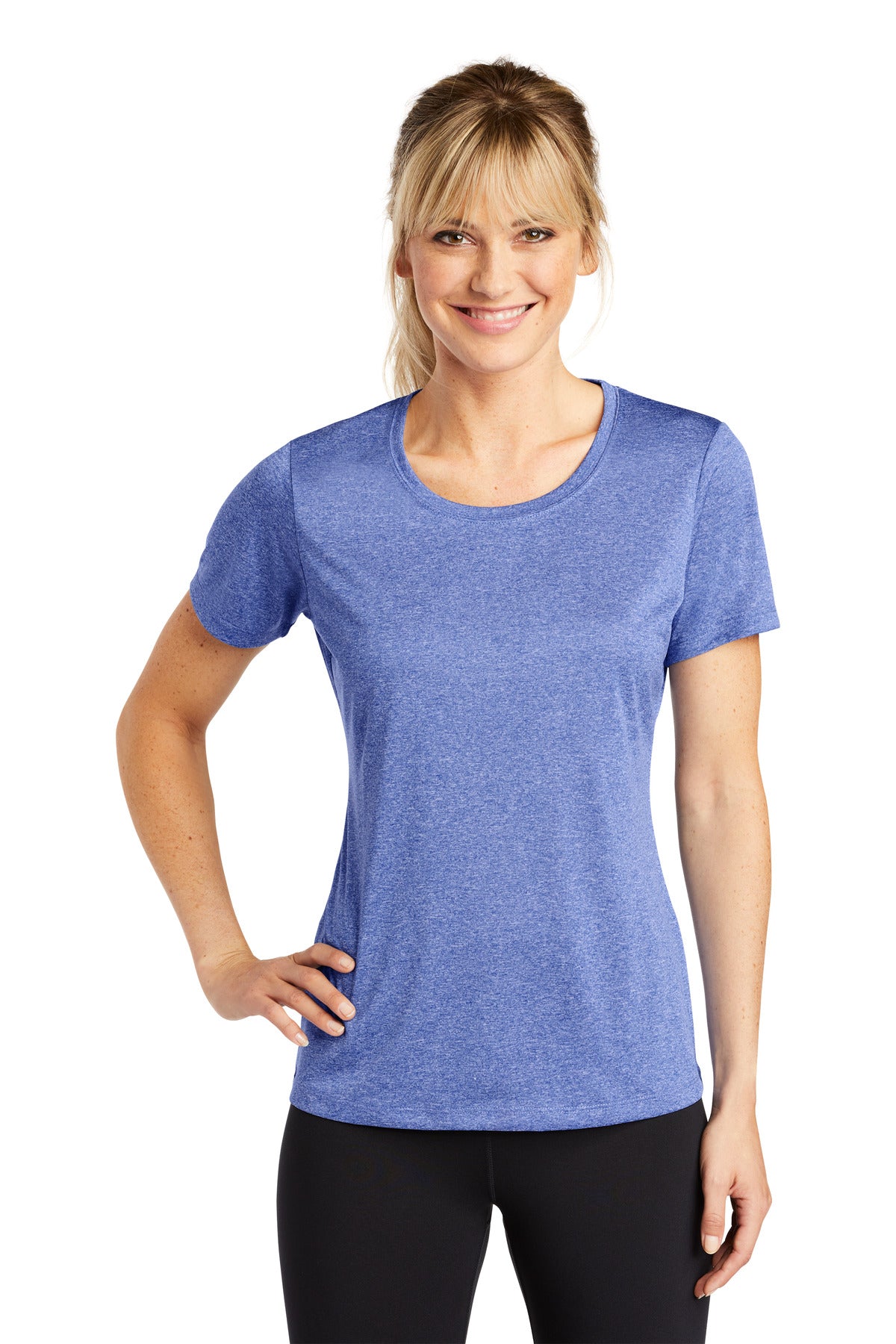 Sport-Tek Ladies Heather Contender‚Ñ¢ Scoop Neck Tee. LST360