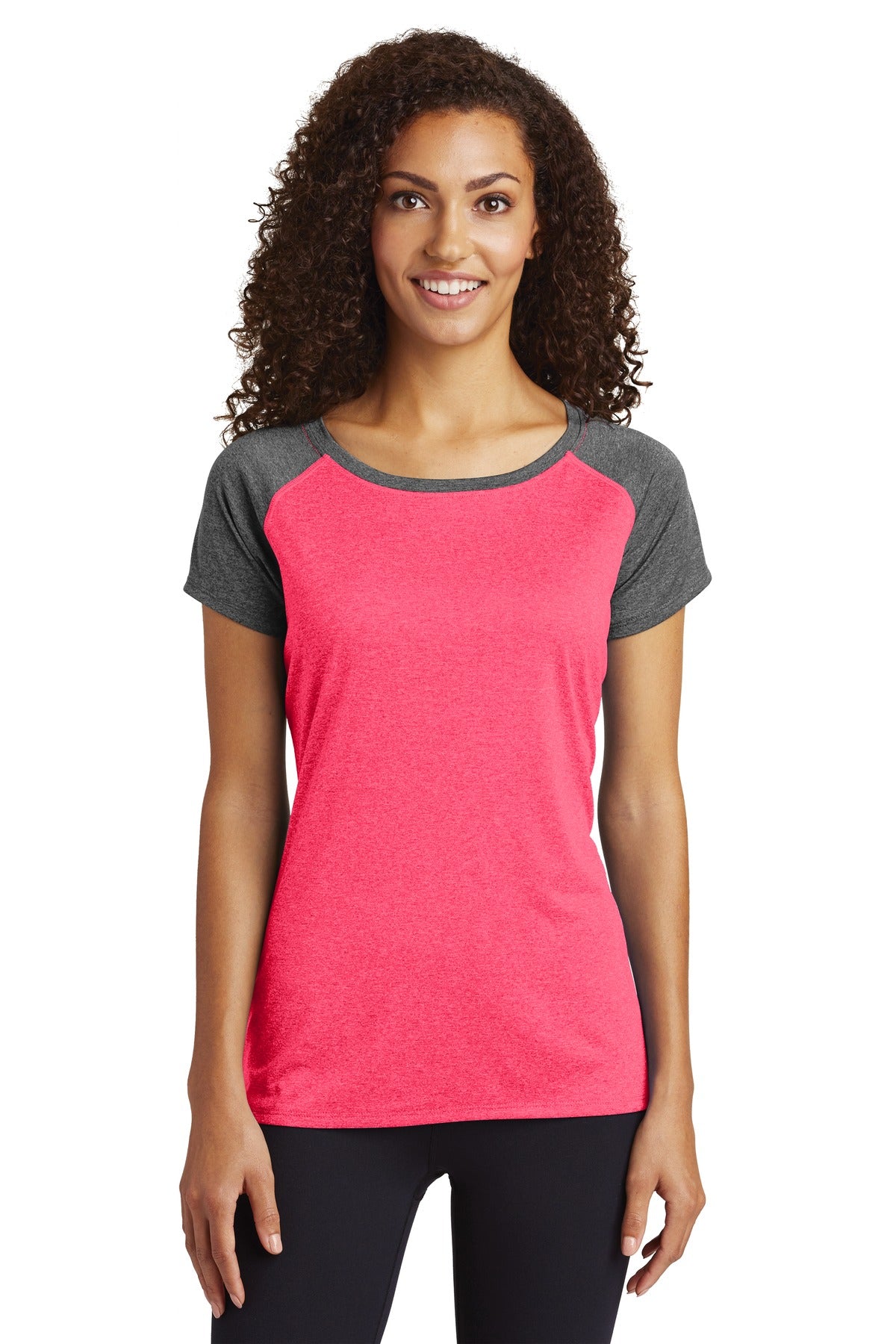 Sport-Tek  Ladies Heather-On-Heather Contender ‚Ñ¢ Scoop Neck Tee. LST362