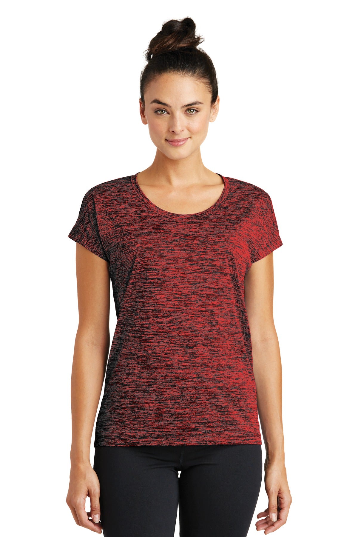 Sport-Tek Ladies PosiCharge Electric Heather Sporty Tee. LST390