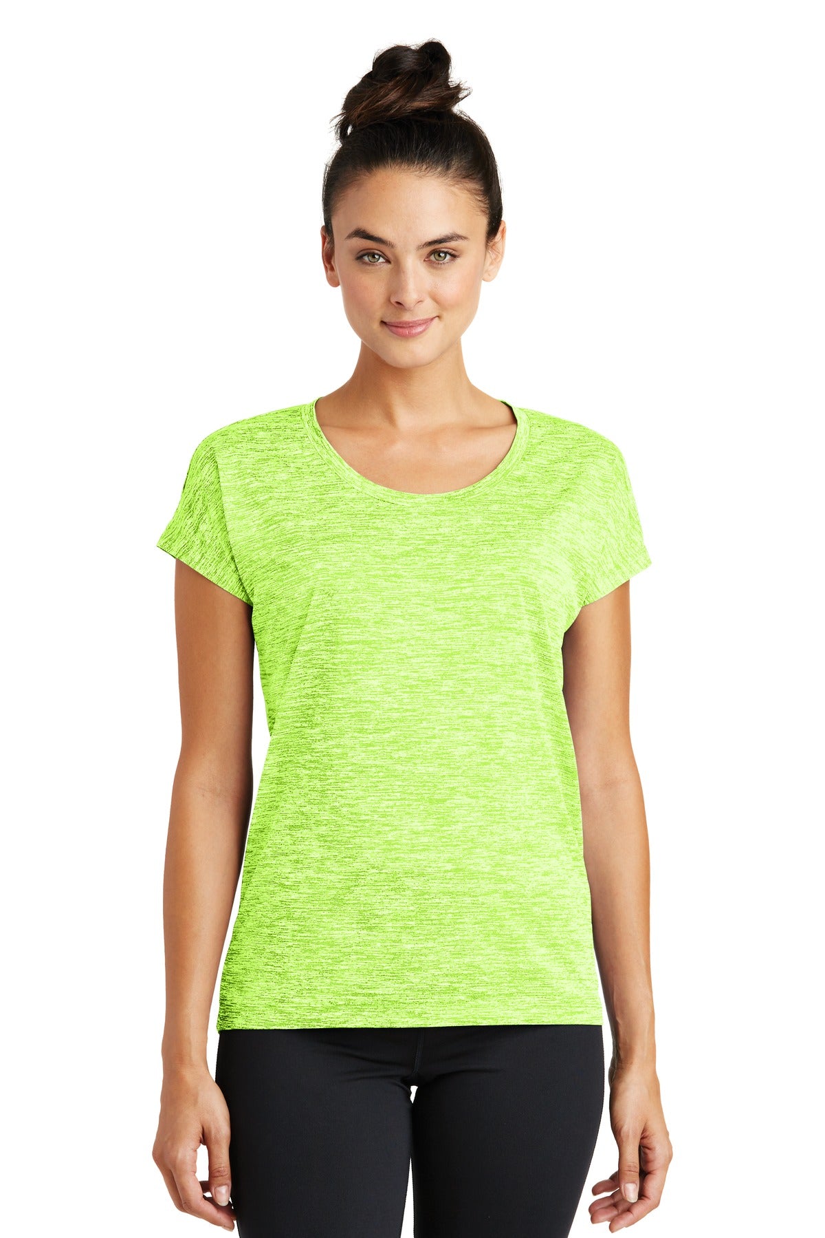 Sport-Tek Ladies PosiCharge Electric Heather Sporty Tee. LST390