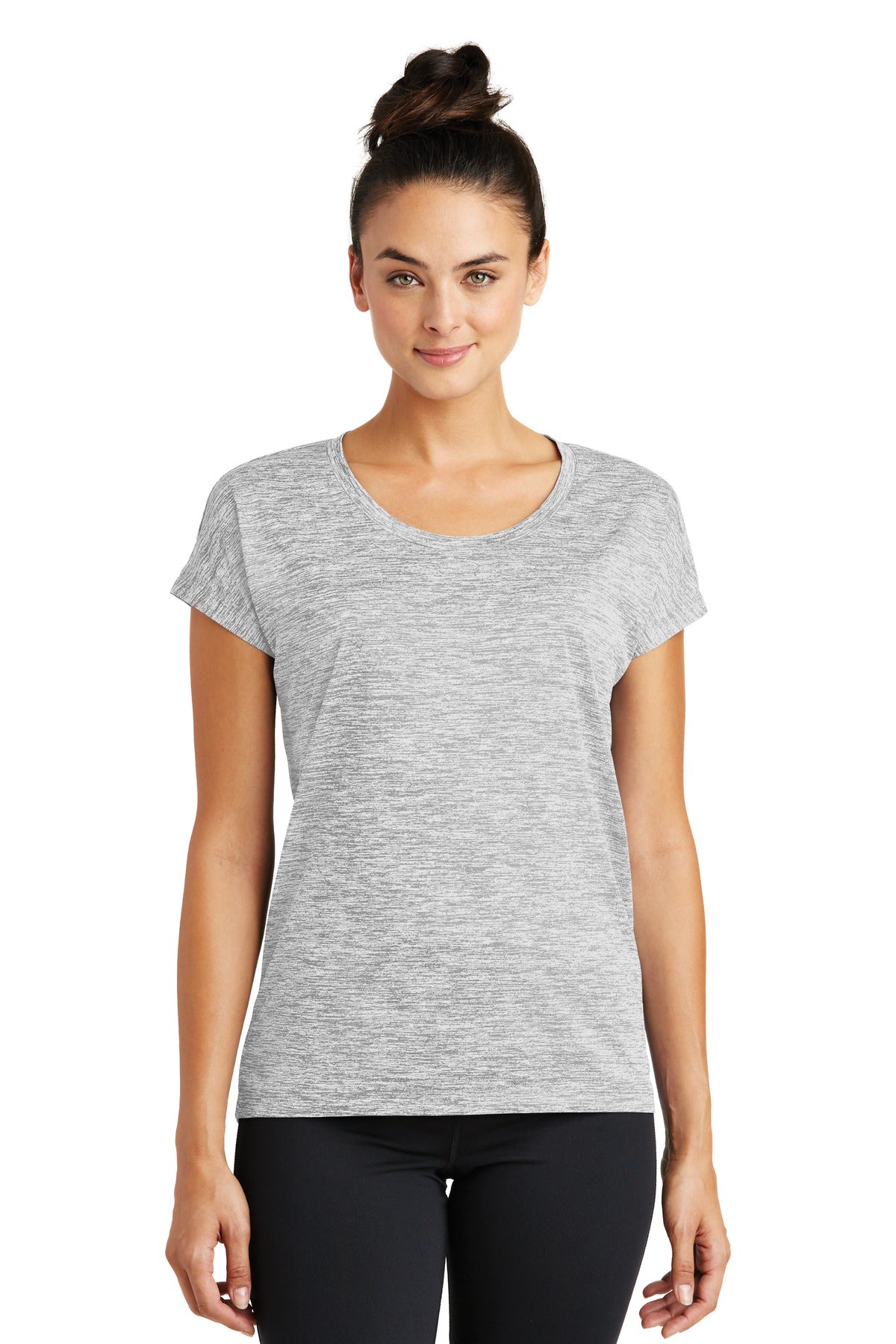 Sport-Tek Ladies PosiCharge Electric Heather Sporty Tee. LST390