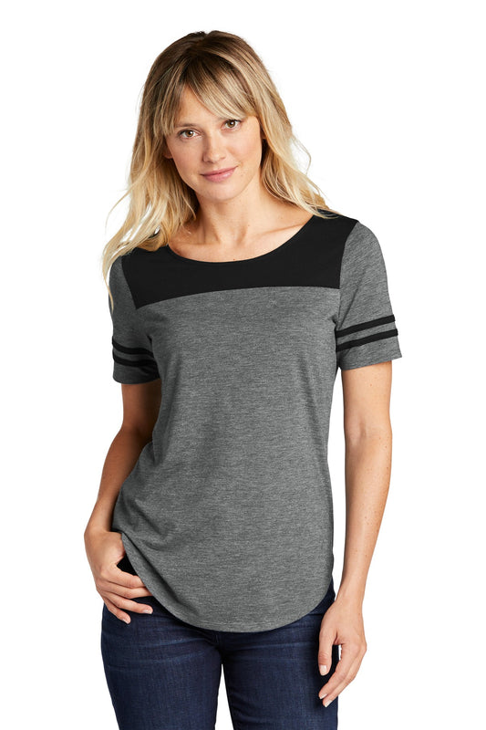 Sport-Tek  Ladies PosiCharge  Tri-Blend Wicking Fan Tee. LST403