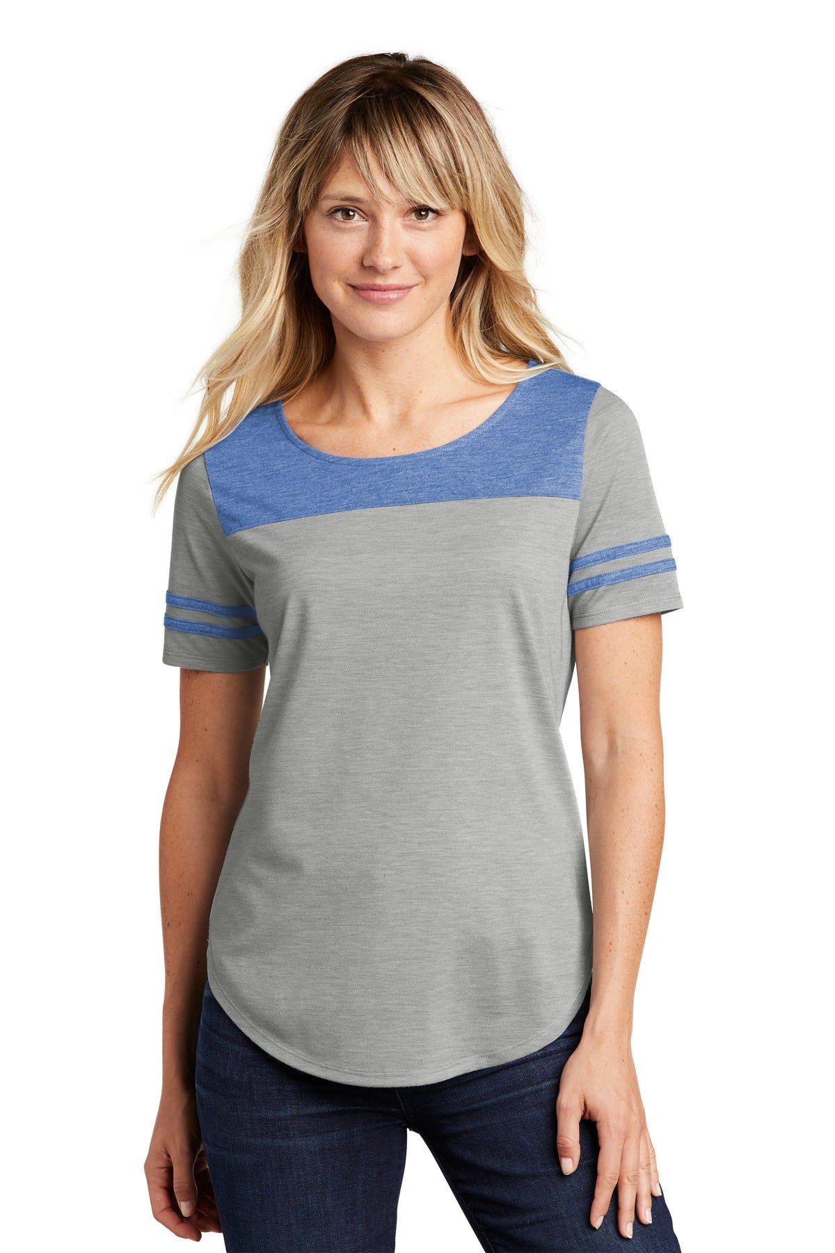 Sport-Tek  Ladies PosiCharge  Tri-Blend Wicking Fan Tee. LST403