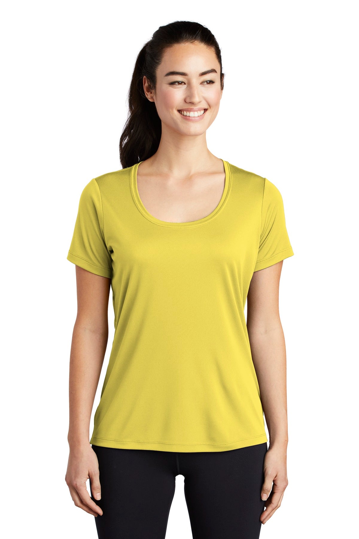 Sport-Tek  Ladies Posi-UV Pro Scoop Neck Tee. LST420