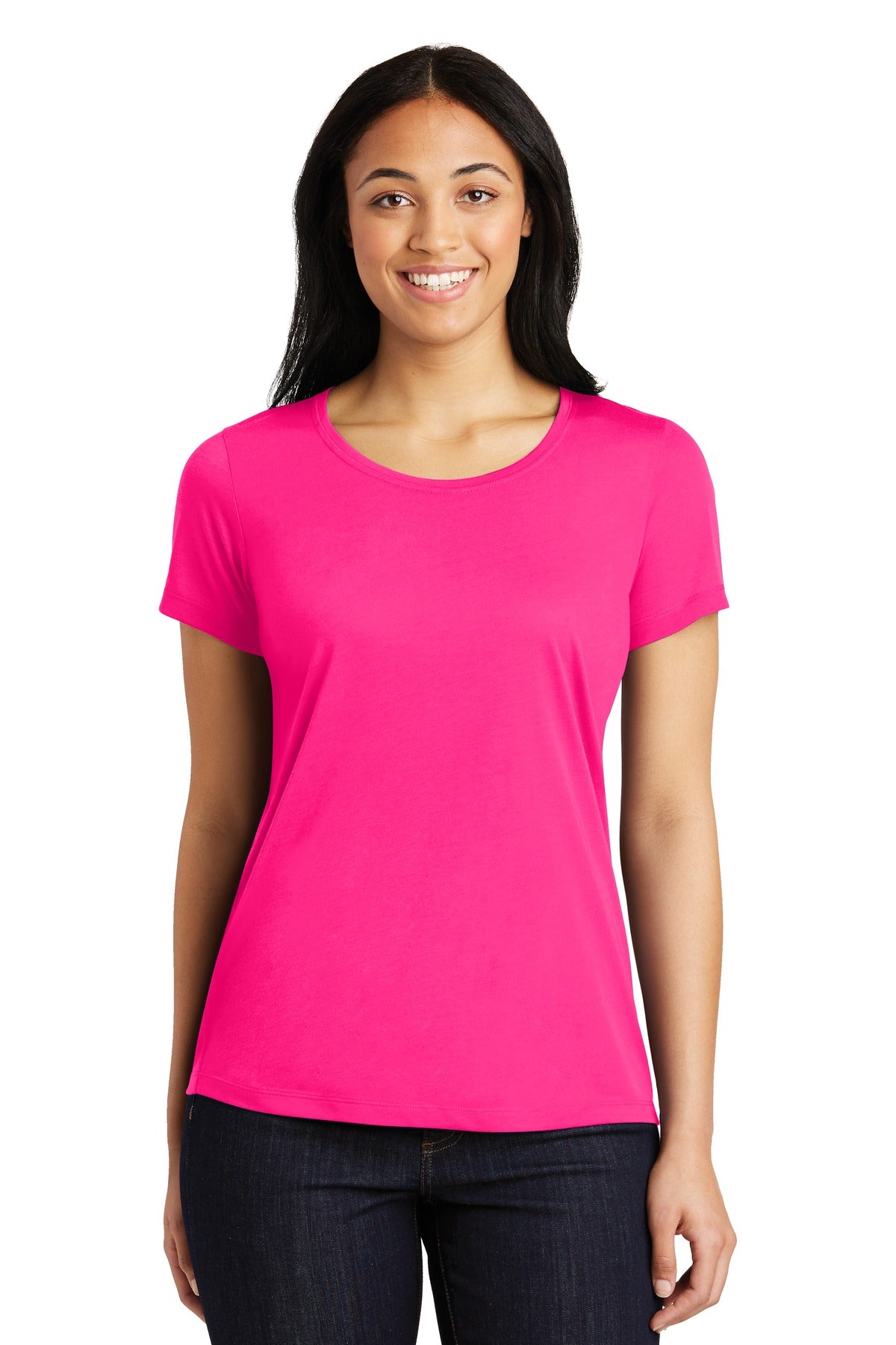 Sport-Tek Ladies PosiCharge Competitor‚Ñ¢ Cotton Touch‚Ñ¢ Scoop Neck Tee. LST450