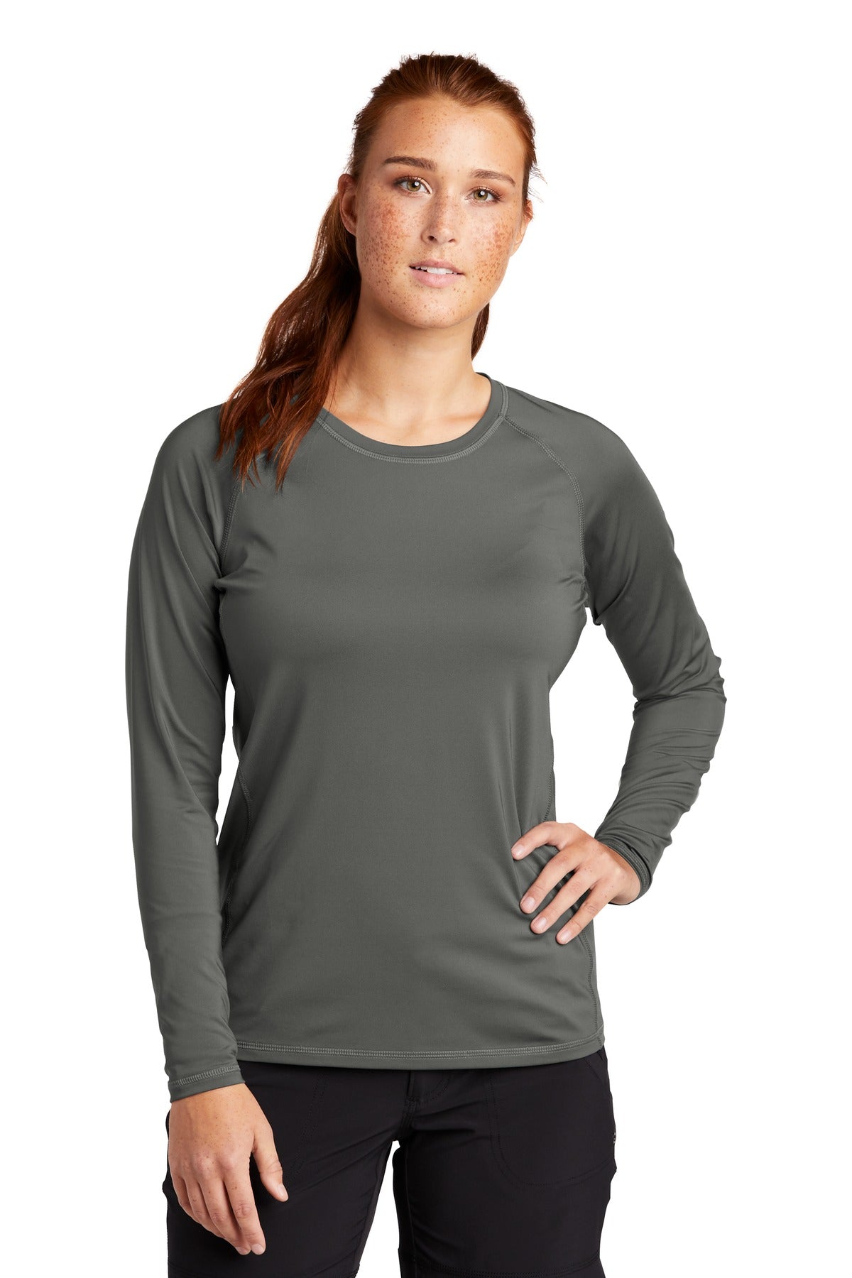 Sport-Tek  Ladies Long Sleeve Rashguard Tee. LST470LS