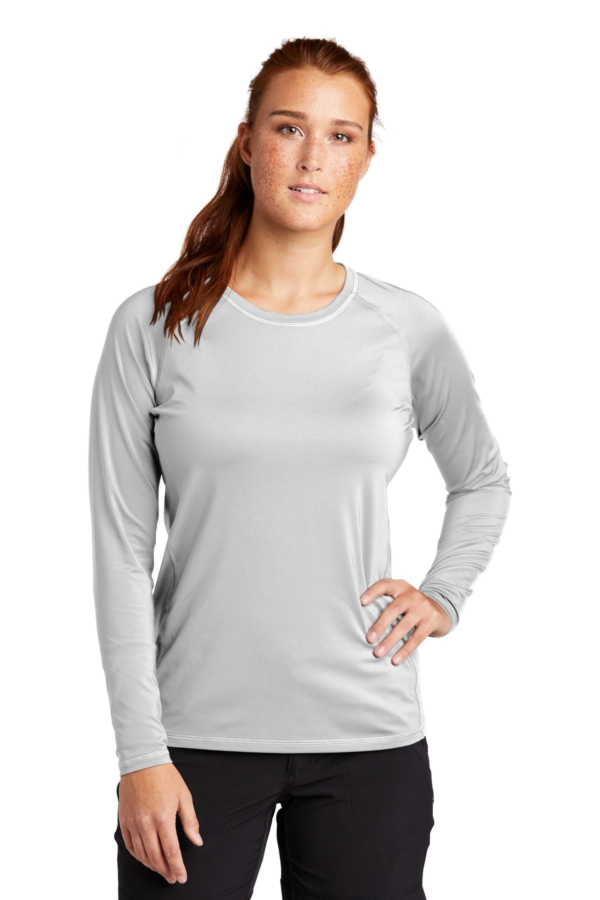 Sport-Tek  Ladies Long Sleeve Rashguard Tee. LST470LS