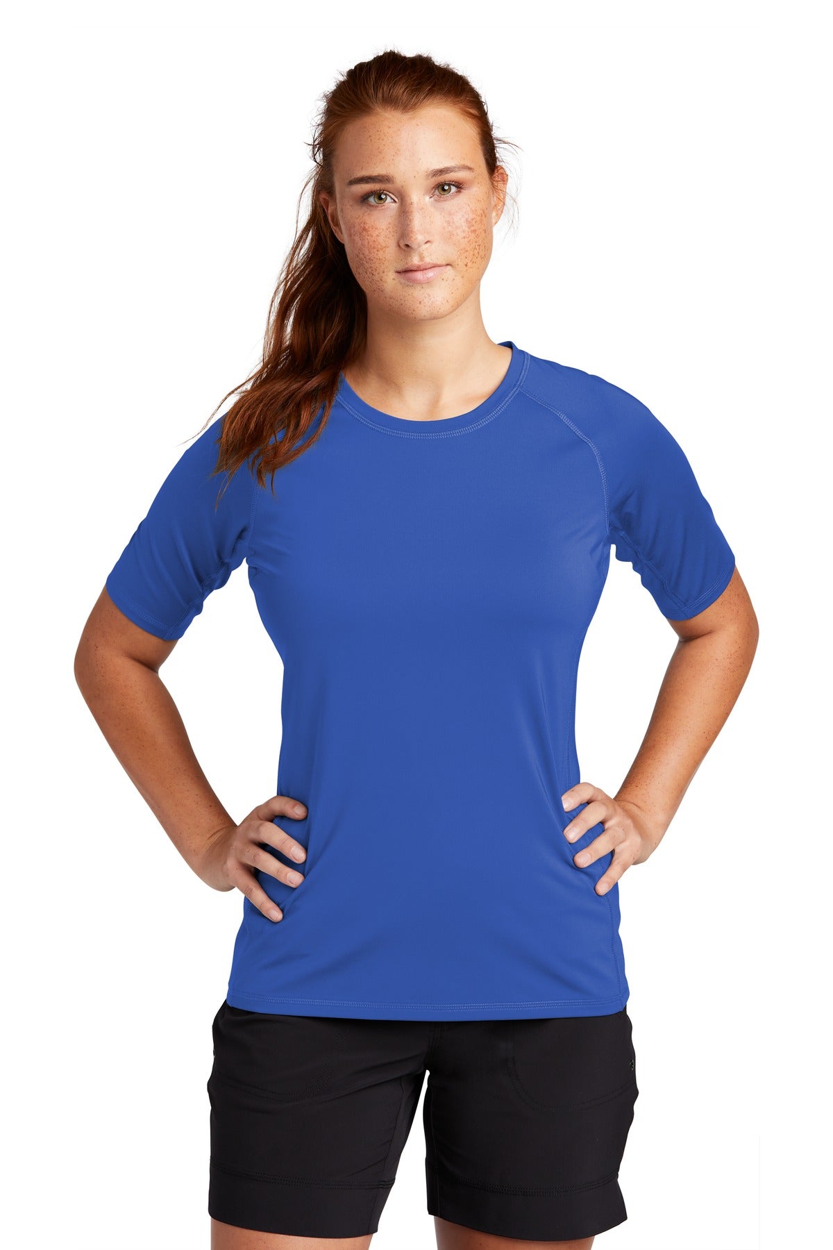 Sport-Tek  Ladies Rashguard Tee. LST470