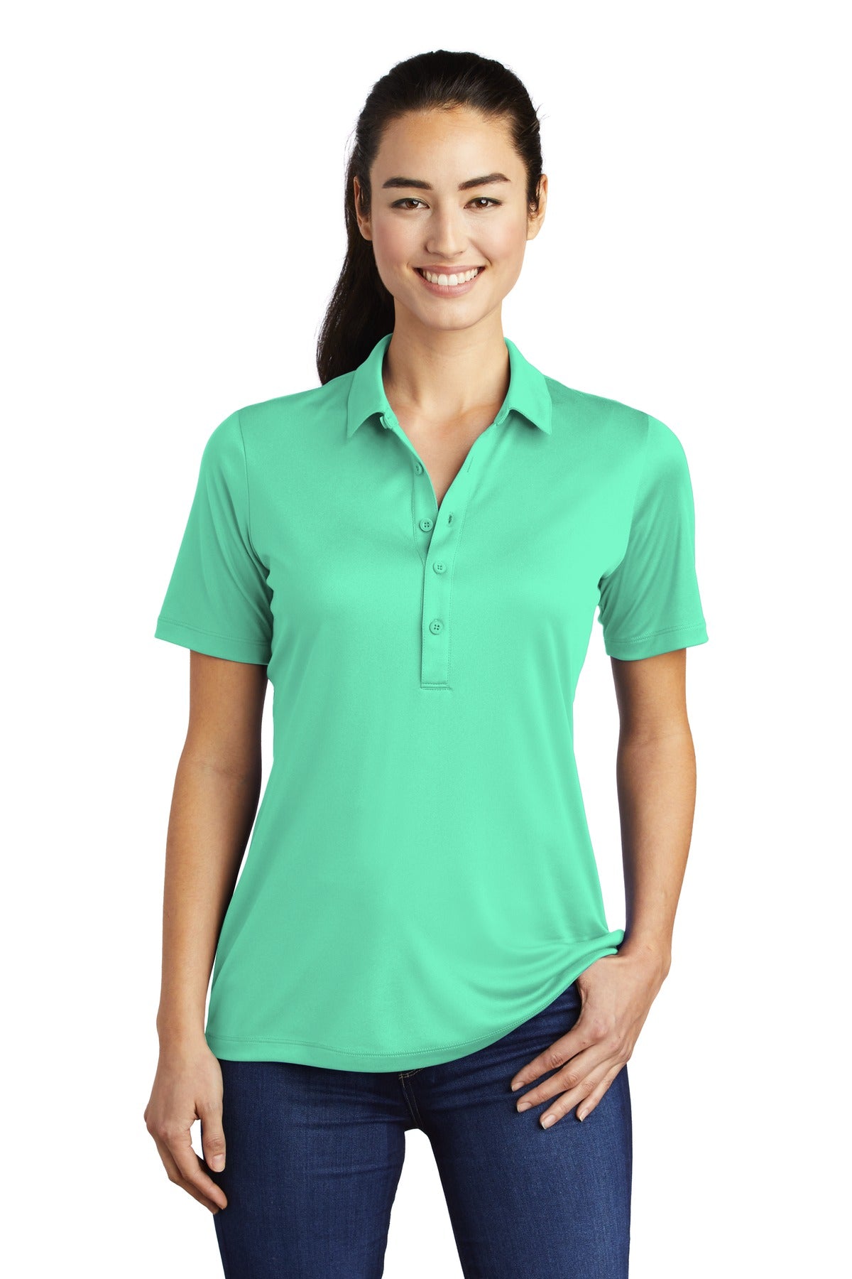 Sport-Tek Ladies Posi-UV  Pro Polo.  LST520