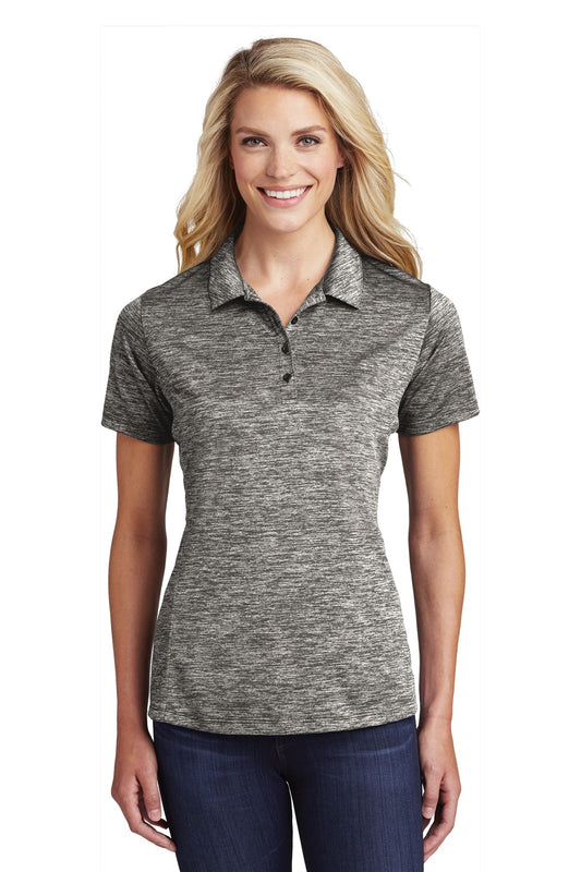 Sport-Tek  Ladies PosiCharge  Electric Heather Polo. LST590