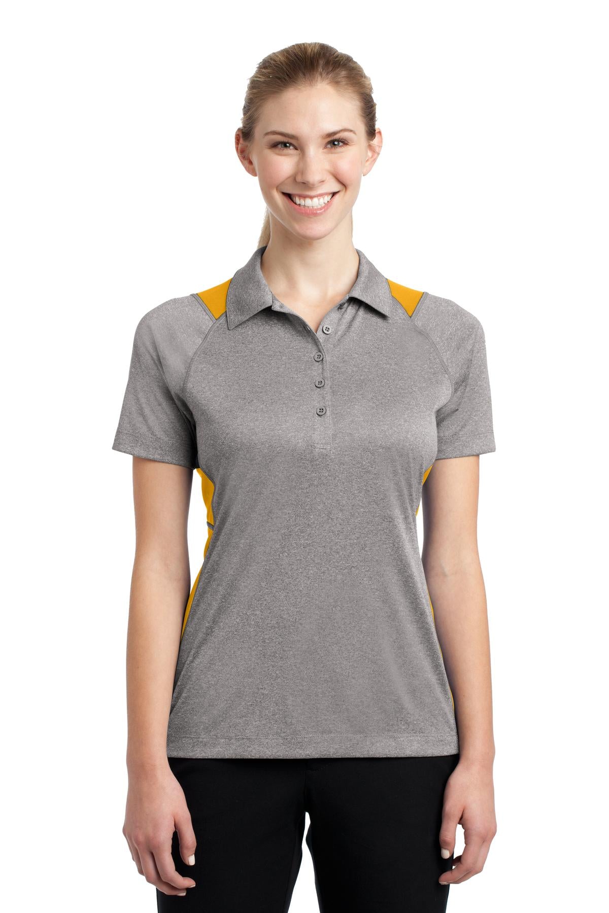 Sport-Tek Ladies Heather Colorblock Contender‚Ñ¢ Polo. LST665