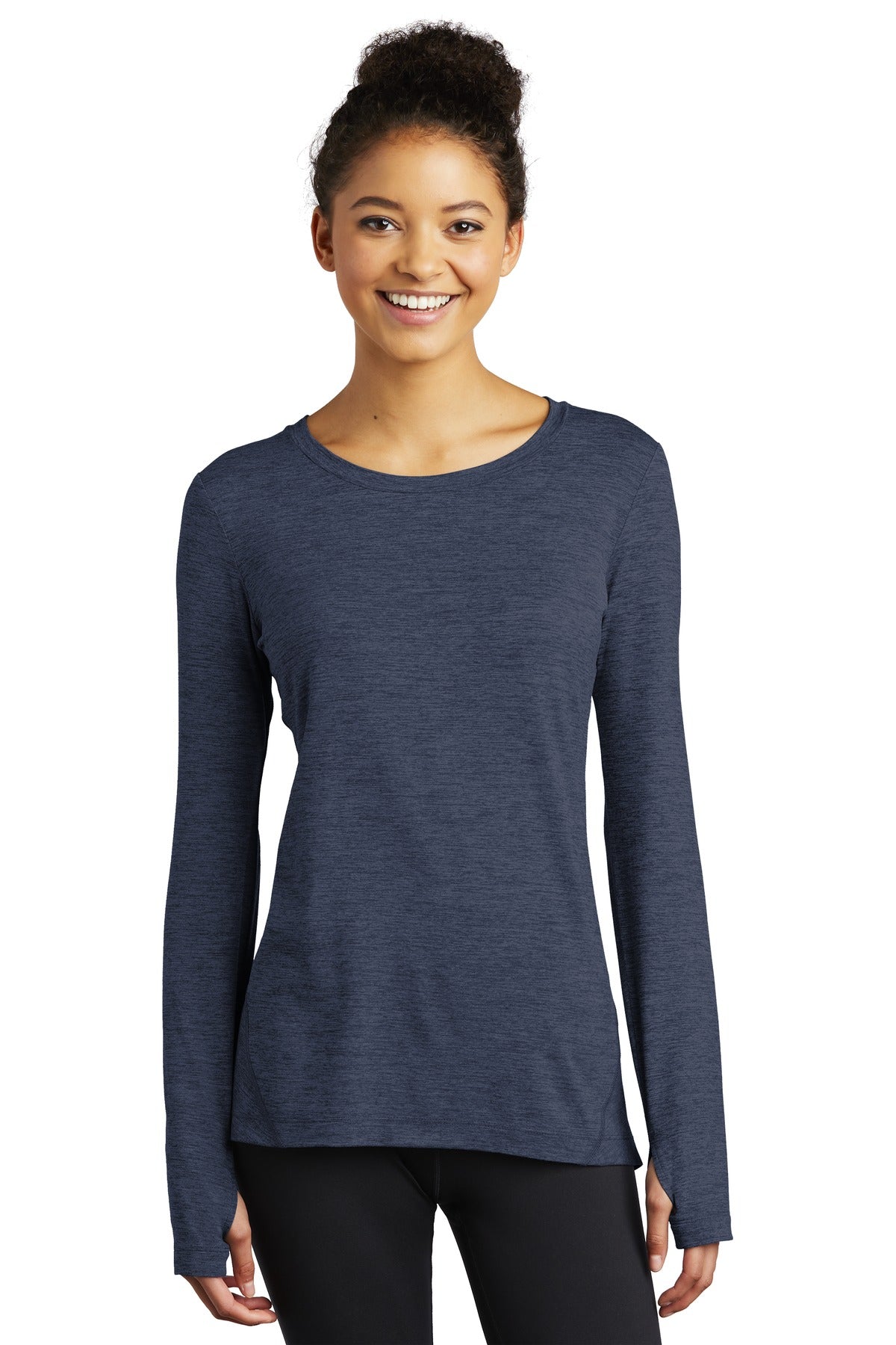 Sport-Tek  Ladies Exchange 1.5 Long Sleeve Crew. LST710