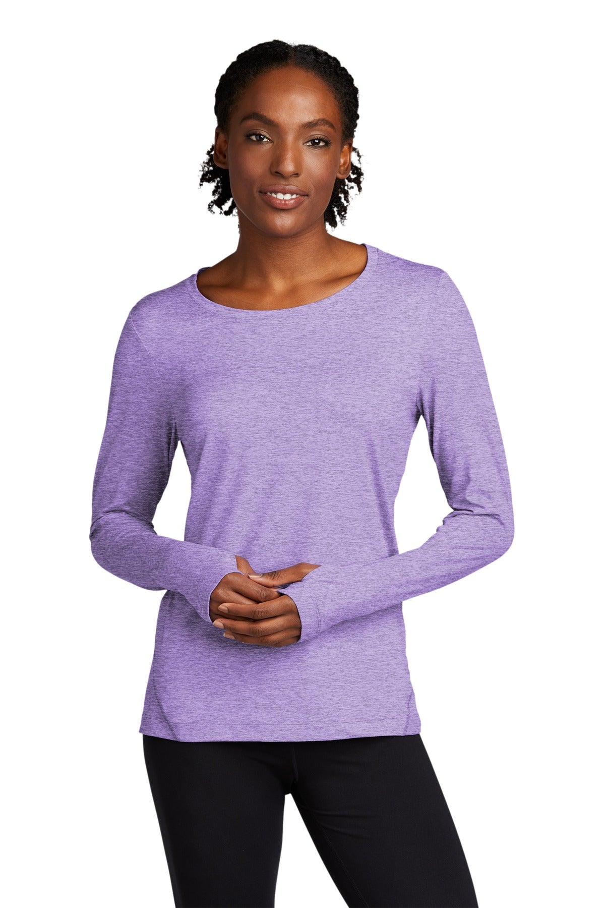 Sport-Tek  Ladies Exchange 1.5 Long Sleeve Crew. LST710